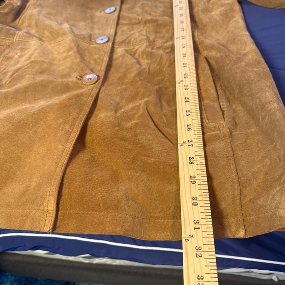 Nordstrom Bernardo Vintage 90’s Brown Suede Coat, Size L - Picture 9 of 11